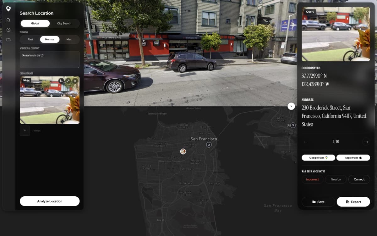 GeoAxis dashboard preview